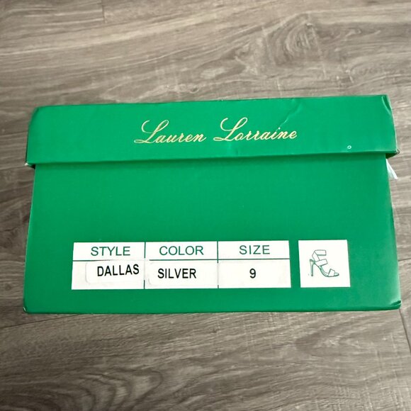 NIB Lauren Lorraine Dallas Ankle-Strap Elastic Dress Stiletto Heels Sandals Sz 9 - Picture 5 of 5